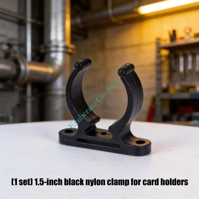Marine Hose Support Pipe Clamp 1.5 Inch Nylon Mount with Rubber Insert for Boats Line Control and Clean Install