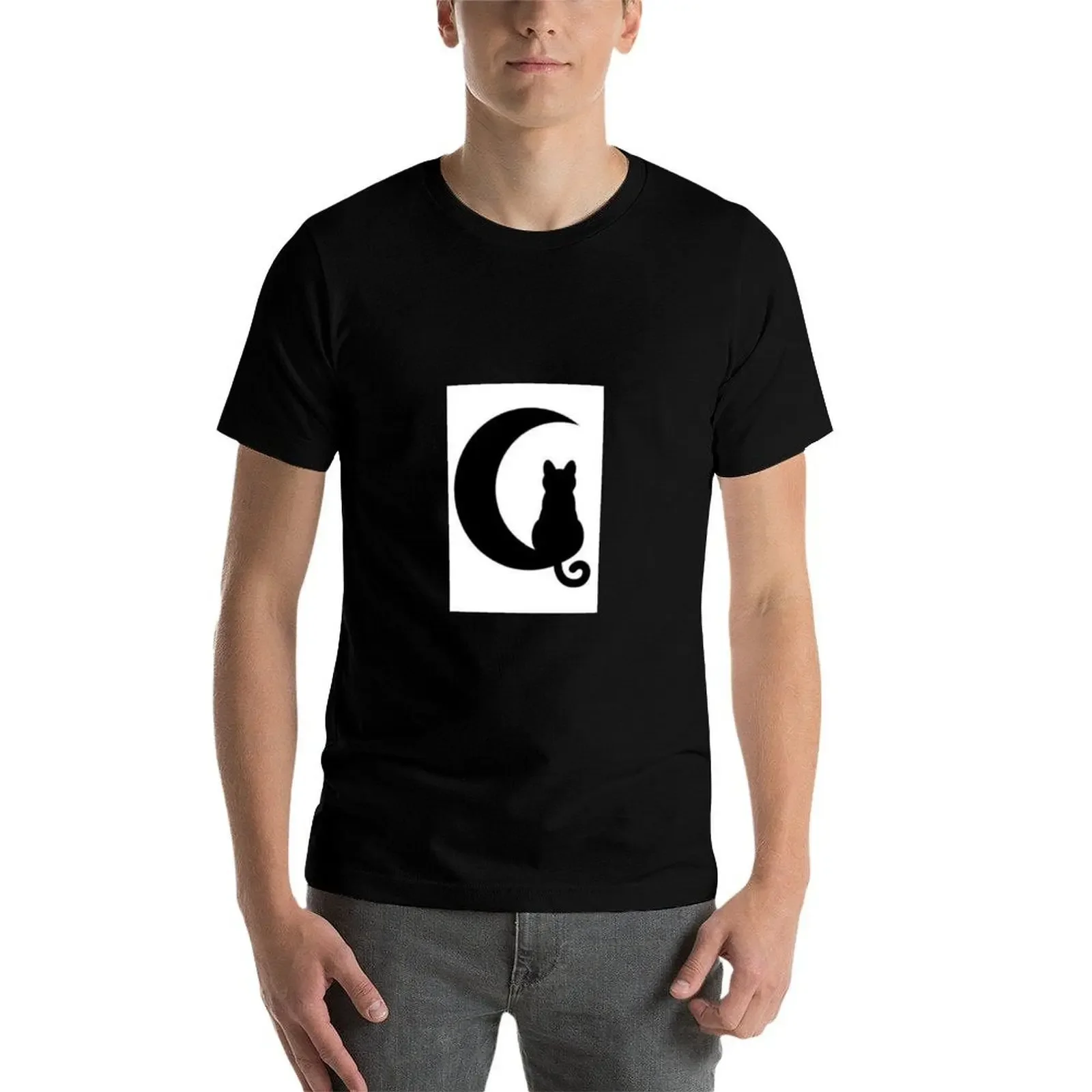 cat on the moon T-Shirt new gifts and t-shirts cotton man t-shirts graphic shirts for a boy fruit of the loom mens t shirts