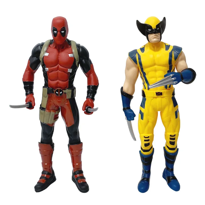 Figuras de Deadpool y Wolverine Hechas a Mano, Muñecos de Películas de Superhéroes y Dibujos Animados