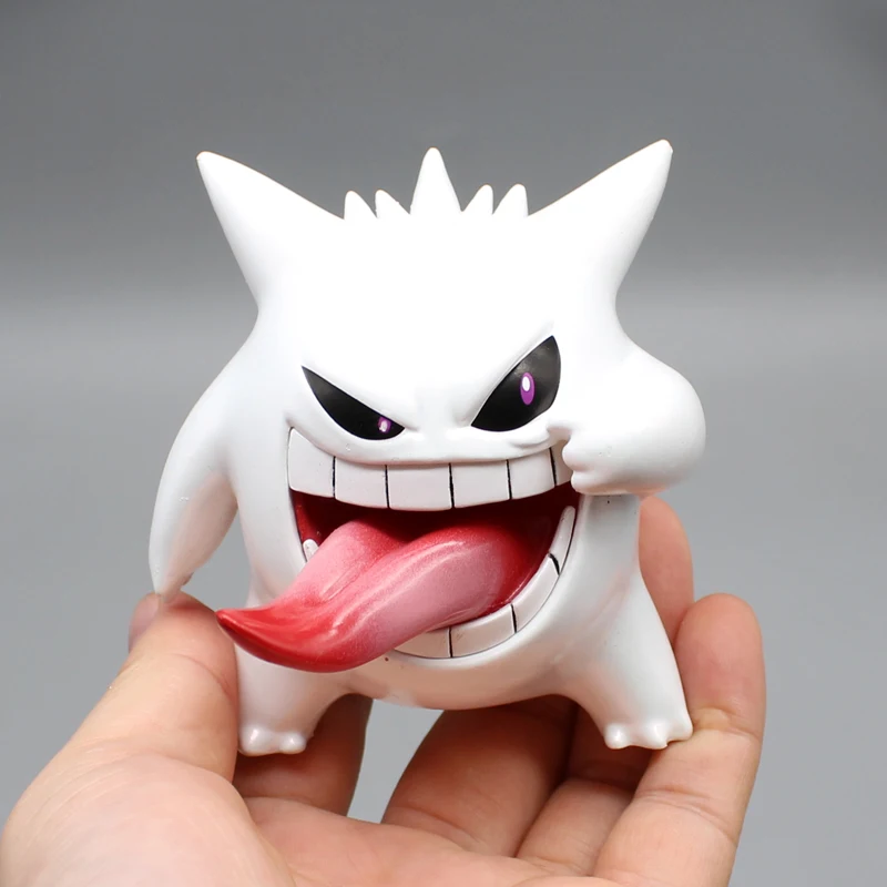 Pokemon Gengar Sticking Tongue Out Different Colors Anime Action Figure Game Statue Collectible Kawaii Model Kids Toy Doll Gift