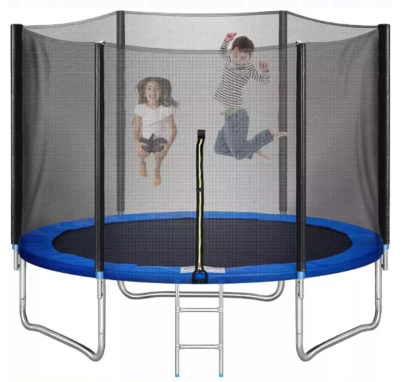 10FT Outdoor Kids Trampoline with Safety Enclosure Net Christmas Gifts for Boys and Girls