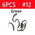 6 piezas, talla 12, verde
