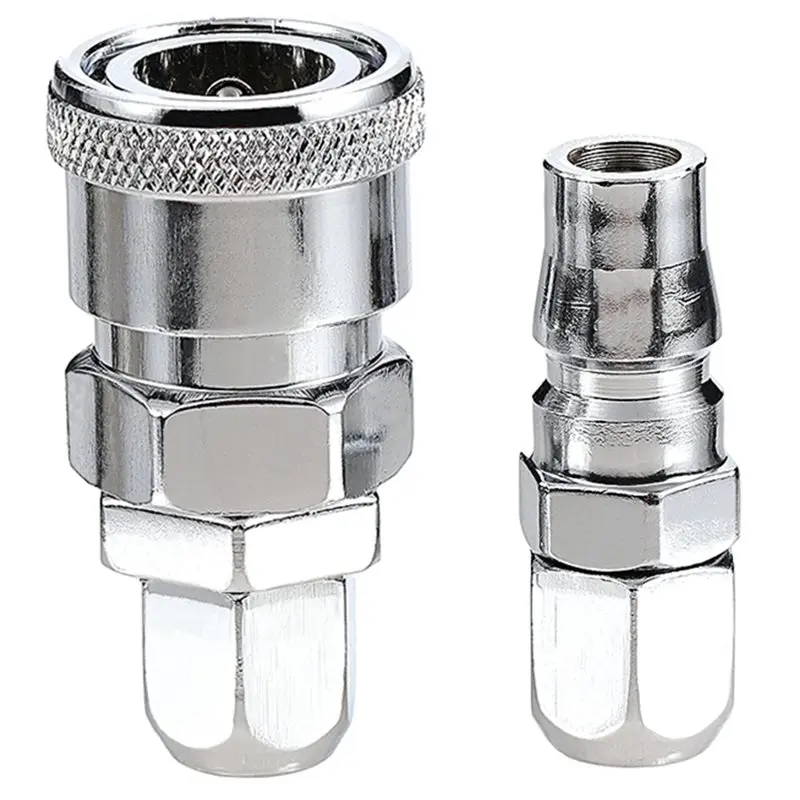 ABBK-Air Line Hose Fittings Quick Release Coupler Pressure Washer Quick Connect Kit Male Female Bayonet Connectors Set