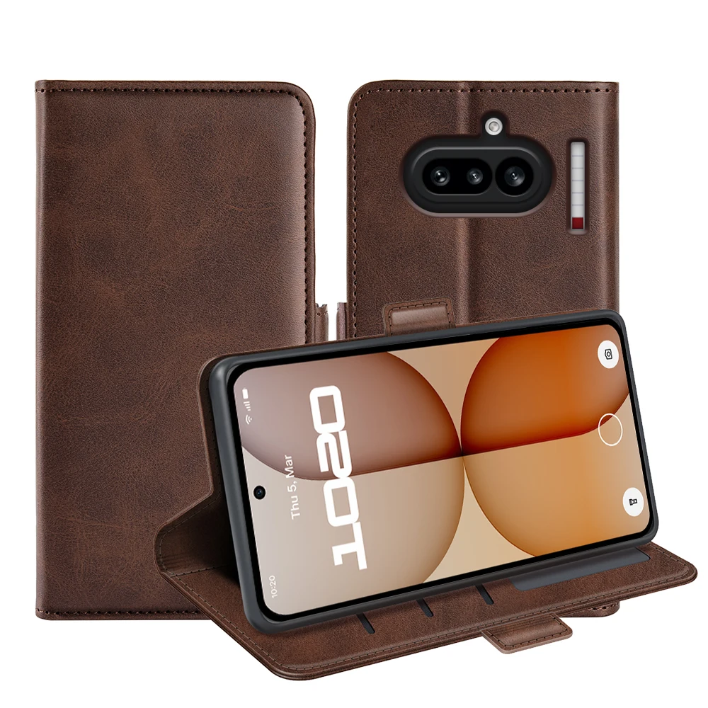 Premium Calf Leather Wallet Phone Case For Nothing Phone 4A Pro 3A 3 A lite 2A Phone2A 2 A Card Holder Flip Case Fundas Coque