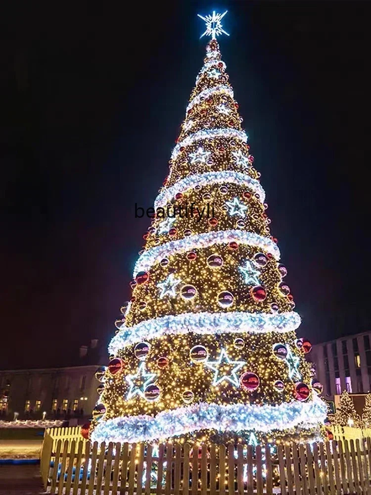 

A Large Christmas Tree Decoration 5m - 6-7-8 - 9-10-12 Christmas Shopping Mall Outdoor Square Waterproof Windproof Tree