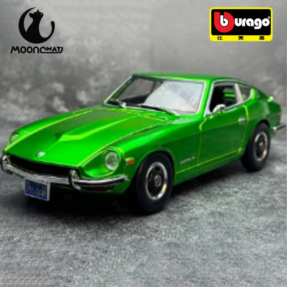 Bburago 1:18 Ford 1971 DATSUN 240Z Alloy Miniature Ford Mustang GTA Fastback Retro Diecast Model Le Mans Toy Collection Gift