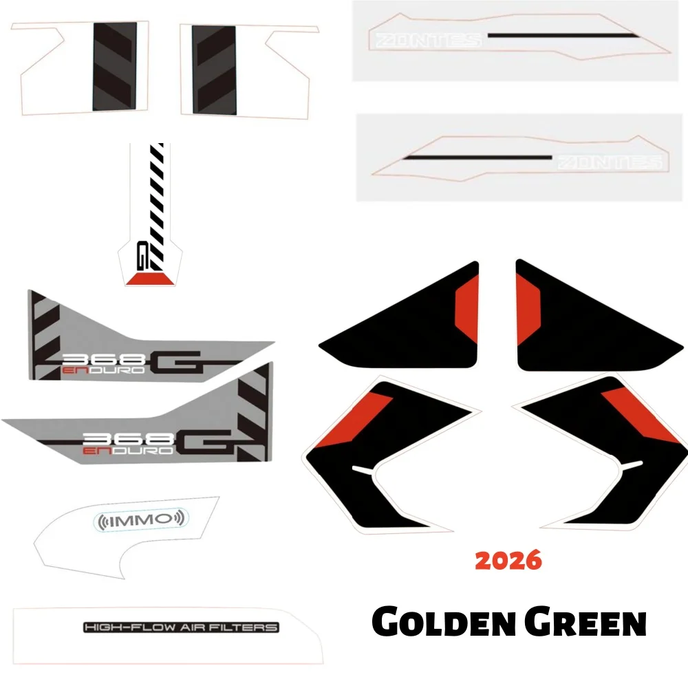 For 2024-2026 ZONTES 368-G full car decals 368G original car stickers flower hood tail skirt fender stickers for zontes 368g