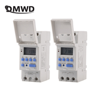 Free shipping THC15A Din Rail 2 wire Weekly 7 Days Programmable Digital TIME SWITCH Relay Timer Control AC 220V 230V 12V 24V 16A