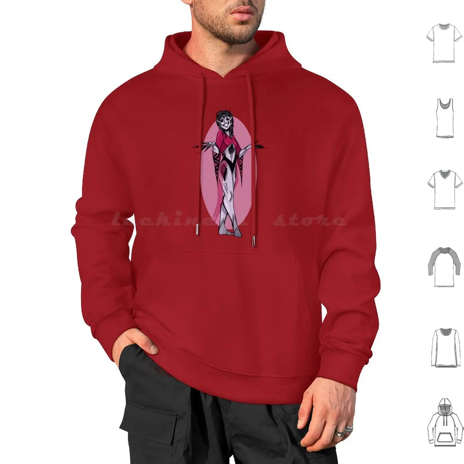 Sly By Hoodie cotton Long Sleeve Oc Demon Character Grunge Alternative Woman