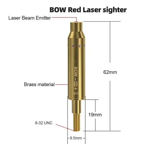 Dry-fire laser Calibration tool， factory pre-calibrated for precision, with a bright red laser.
