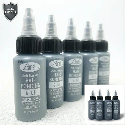 1pcs/2pcs 1Oz/ 2Oz/4Oz Lanell Black Hair Weaving Bond Anti-fungus Hair Bonding Glue SUPER BOND for the Perfect Hold in Bonding
