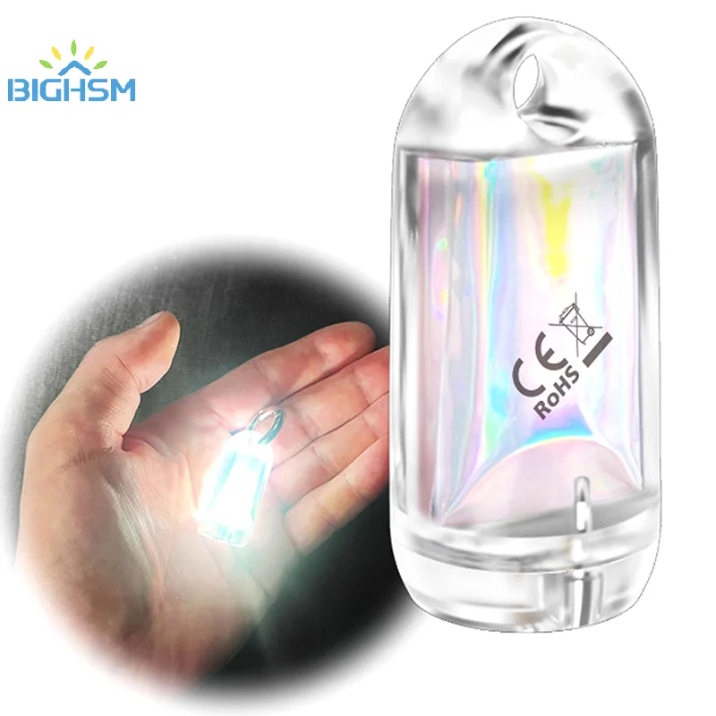 Ultra Mini ไฟ LED USB ชาร์จไฟฉายกันน้ําขนาดเล็กความสว่างสูงพวงกุญแจพ็อกเก็ตสําหรับ Camping Walking