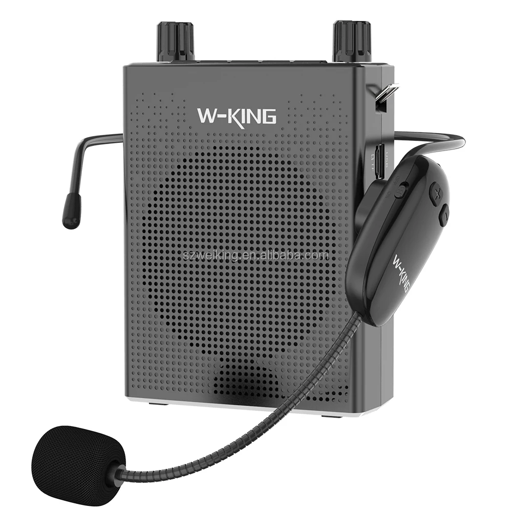 W-KING KS16 20W Big Power Portable Rechargeable Mini Voice Amplifier with Wireless Micr for Teachers, Singing, Coaches, Training