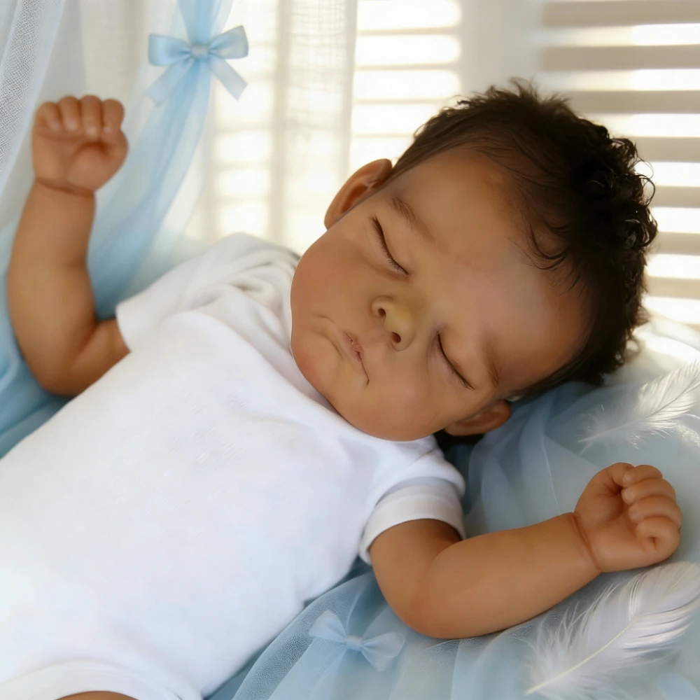 bzdoll-45cm-眠っているリボーンドール-ビニール製の手足-布製ボディ-女の子向けおもちゃ-18インチ-等身大-ブラックライトドール-子供向け素敵な誕生日プレゼント