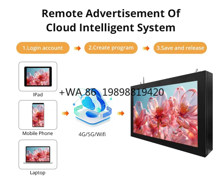 

Customize 32-50 Inch Advertising LCD Kiosk Outdoor TV High Brightness 2500nits IP65 Sunlight Readable for Shopping Malls