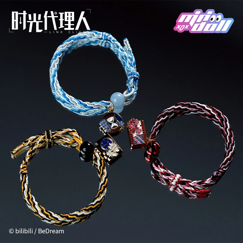 Anime Link Click Shiguang Daili Ren Lu Guang Cheng Xiao Shi Cosplay Hand Rope Bracelet Pendant Accessories Cosplay Props Gift