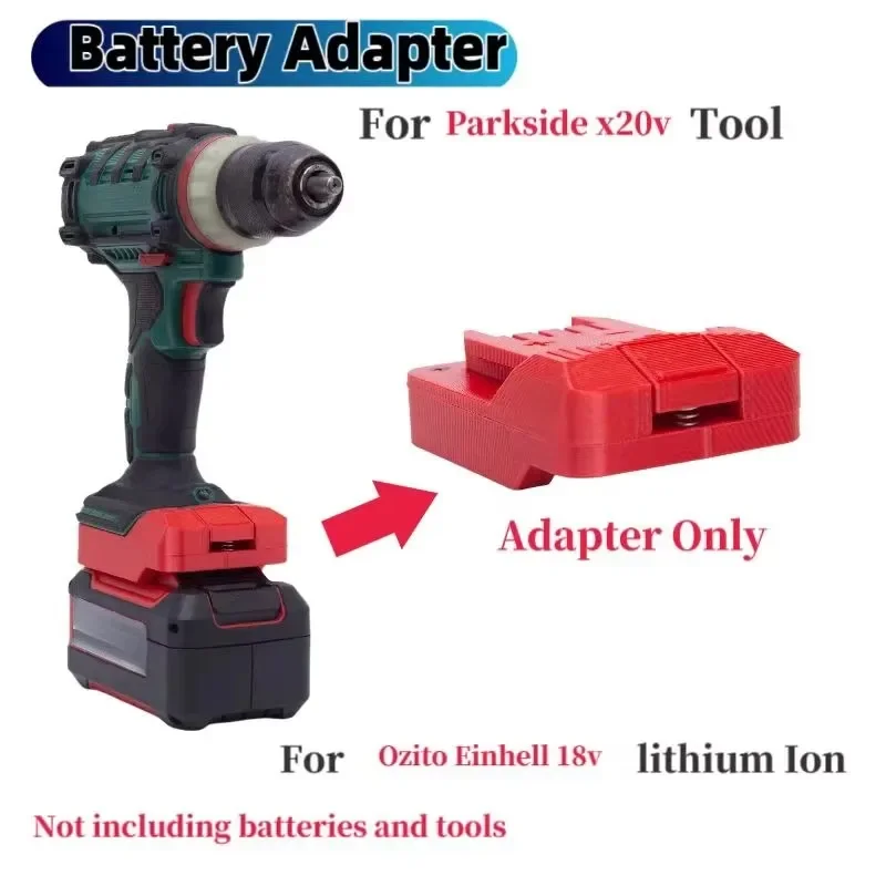 Voor Ozito/Einhell Batterij Adapter 18V Naar Lidl Parkside 20V Gereedschapsconverter Vervangende Onderdelen (Exclusief Gereedschap En Batterij)