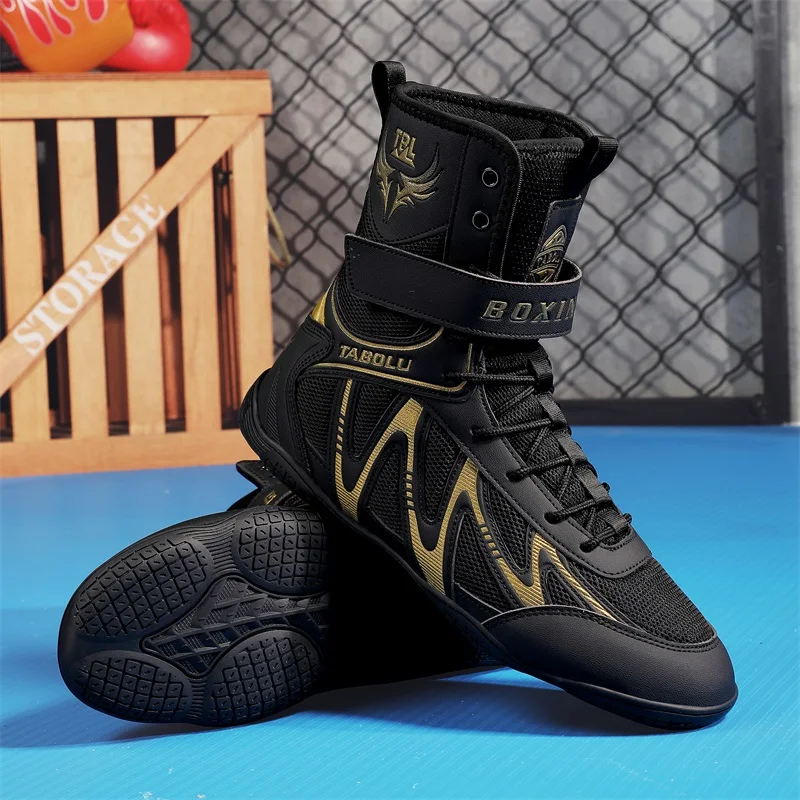 

Boxing Shoes Men High-top Lightweight Training Wrestling Shoes Professional Breathable Fighting Boxing Wrestling Squats Sneaker