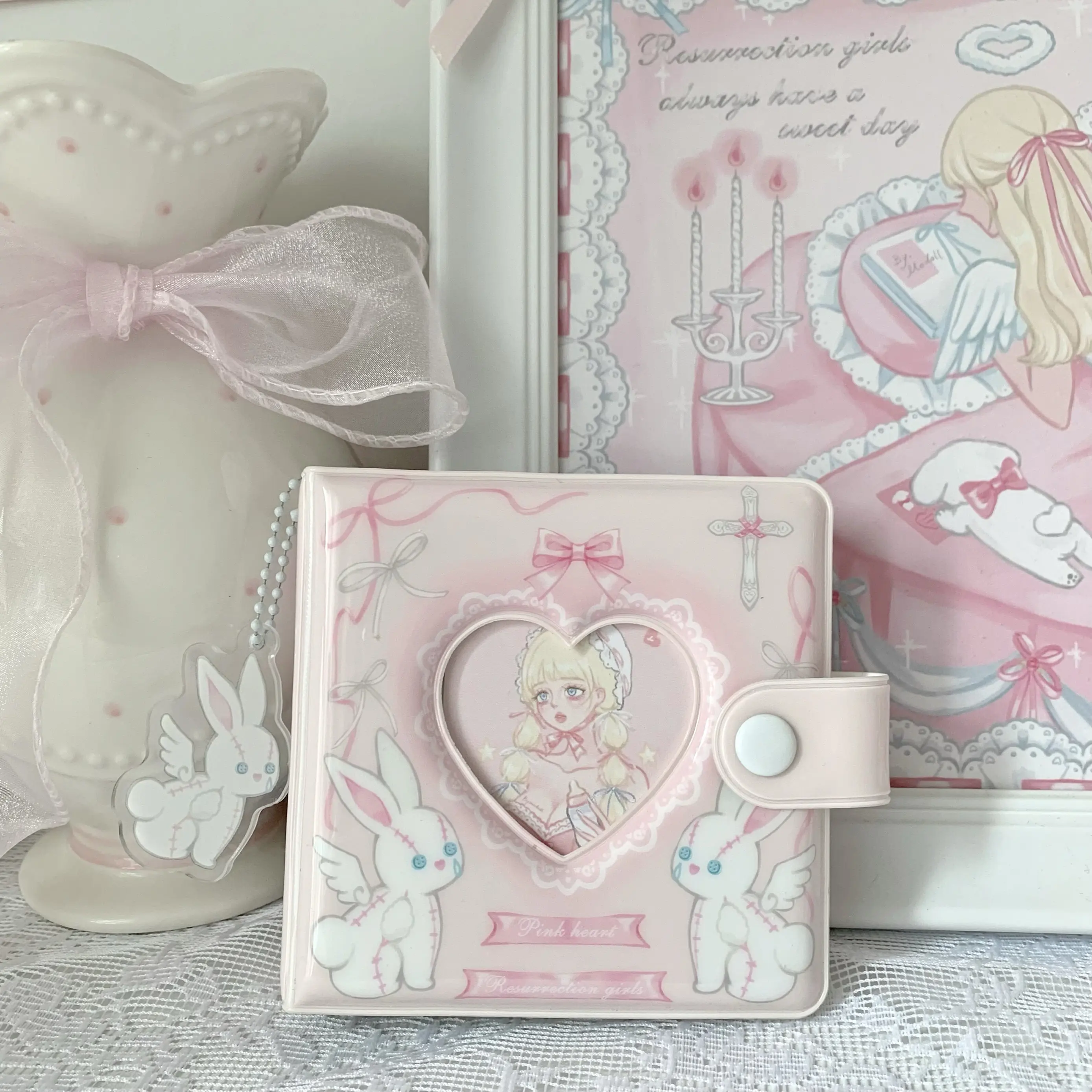 Cute Ballet Rabbit Photo Album - 3 Inch Kpop Polaroid & Trading Card Holder, Collectible Star Chaser Memory Book Korean 포카 바인더