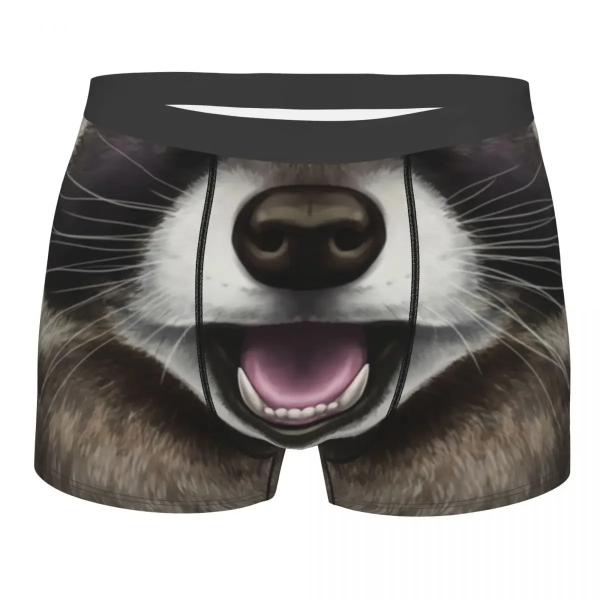 Fashion Funny Animal Raccoon Boxers Shorts Panties Male Underpants Stretch Trash Panda Racoon Briefs Underwear