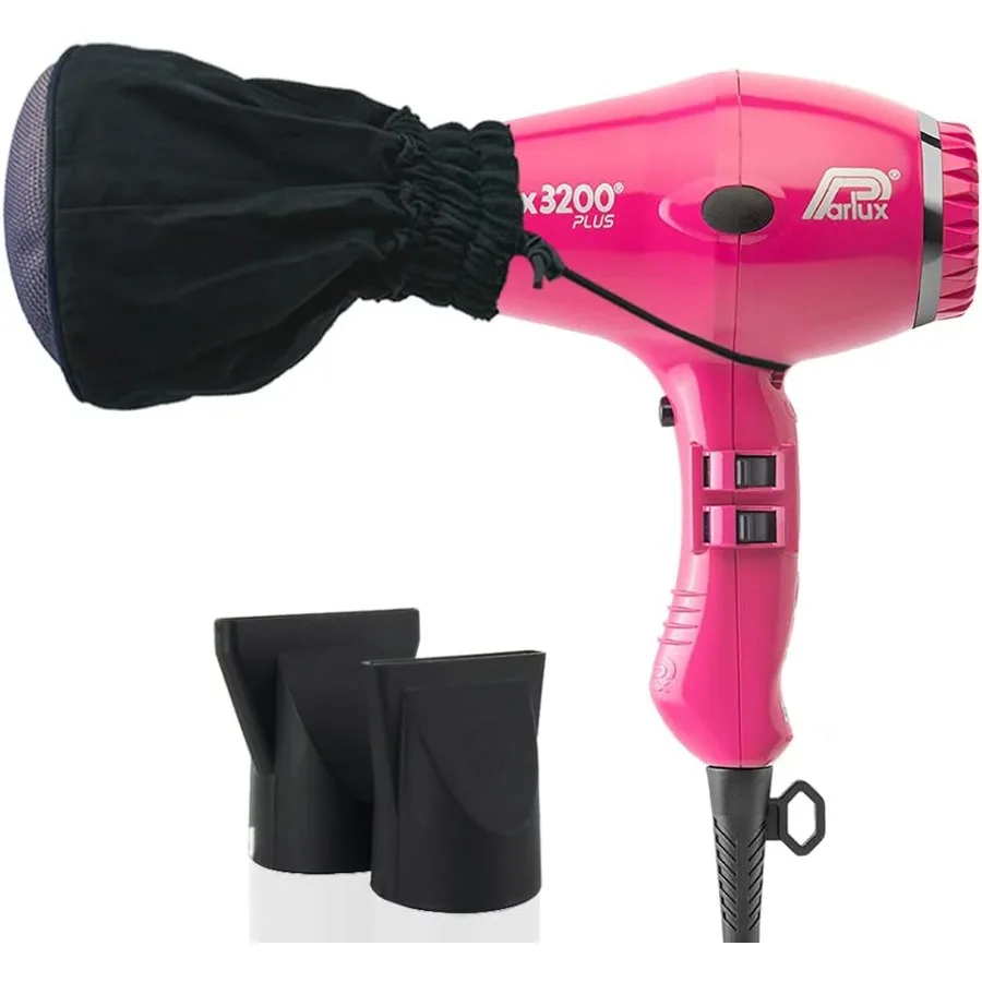 

Parlux 3200 Plus Fuchsia Hair Dryer + Metal Mesh Diffuser Bundle Professional Ionic Blow Dryer for Fast Drying Frizz Control an