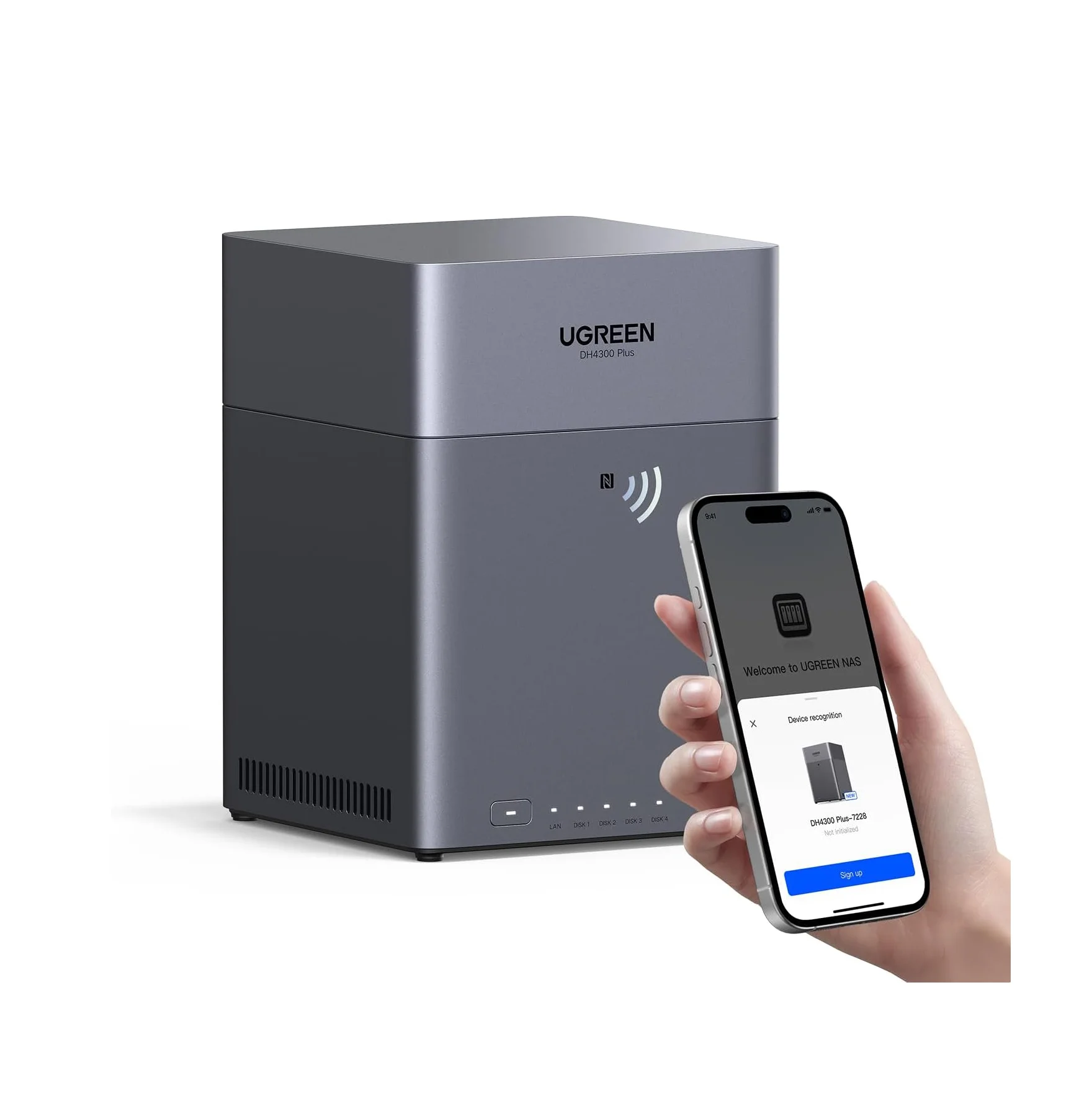 UGREEN DH4300 Plus 4-Bay NAS 8GB RAM Network Attached Storage (Diskless)