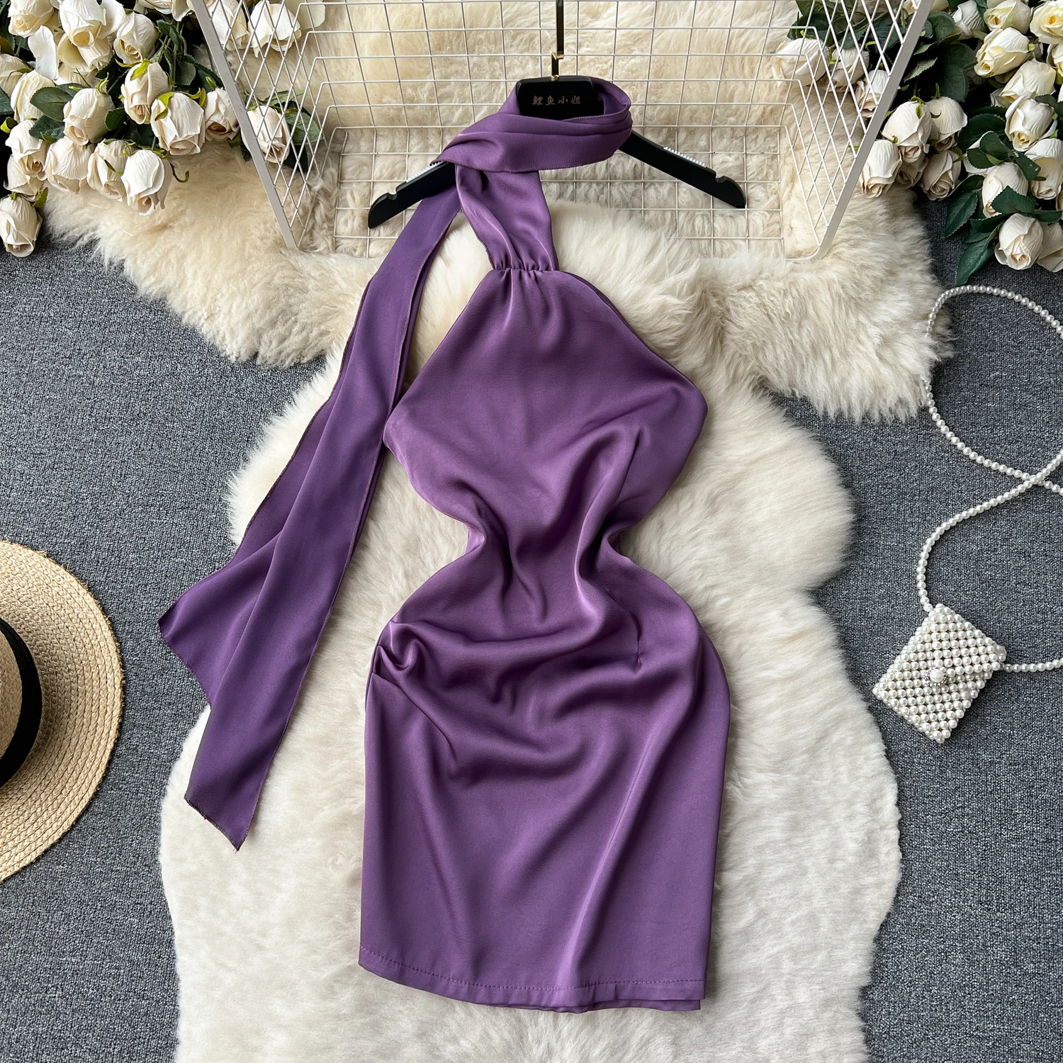Ele Satin Wrap Neline ort Dr Damska Wyszczuplająca Talia Pure Desire Sle Sexy Bodycon Spódnica Koreańska Wersja Wysoki Stan