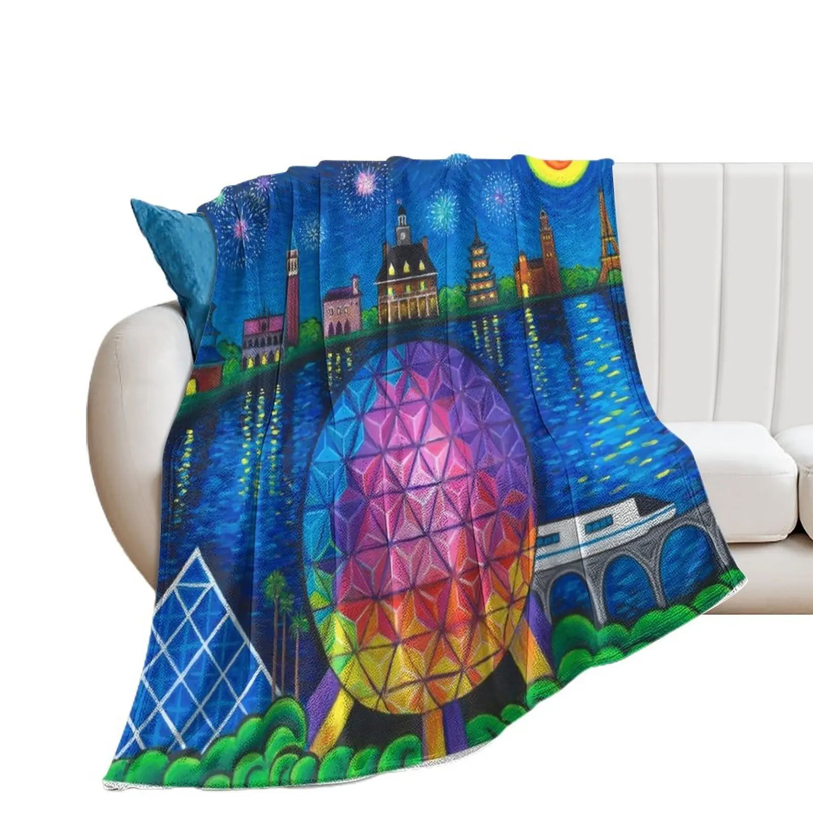 

Starry Night Over Epcot Throw Blanket for babies Designers Decorative Sofas manga Blankets