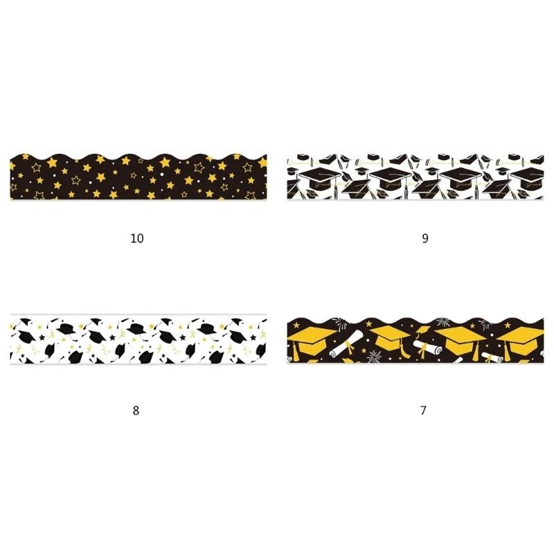Whiteboard Border Trim Wall Sticker for Classroom Chalkboard Graduation Parties