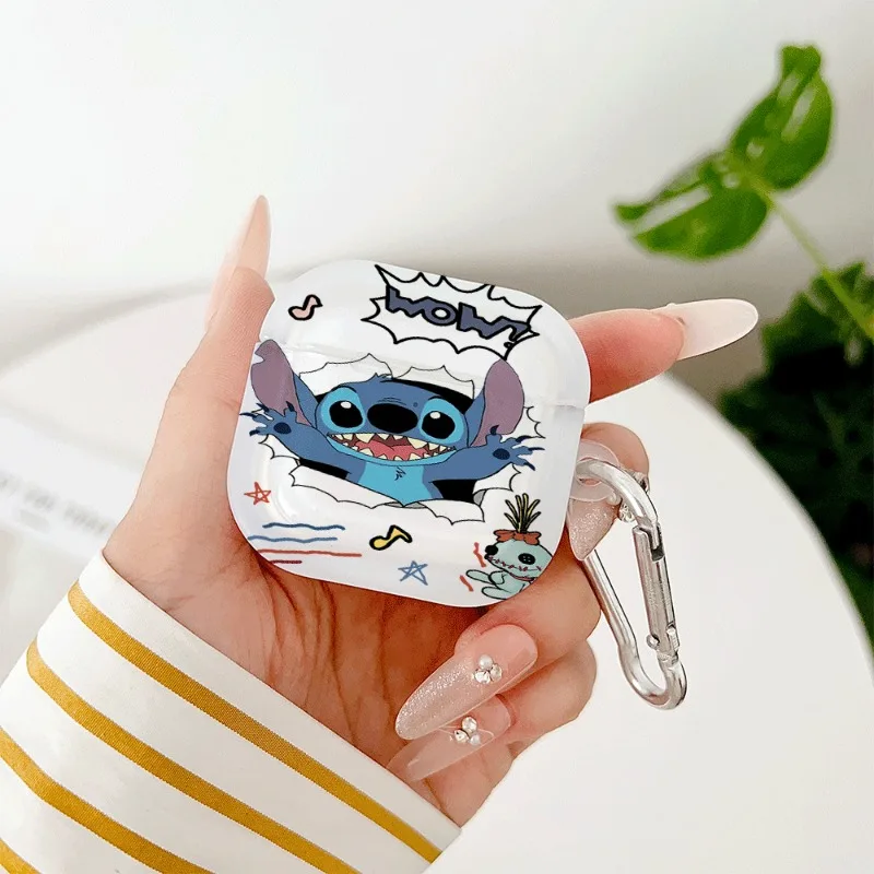 ديزني غرزة الكرتون حقيبة سماعة الاذن ل Airpods 1 2 3 4 برو سيليكون الغطاء الواقي ل Airpods Pro2 سماعة رأس مزودة بتقنية البلوتوث غطاء