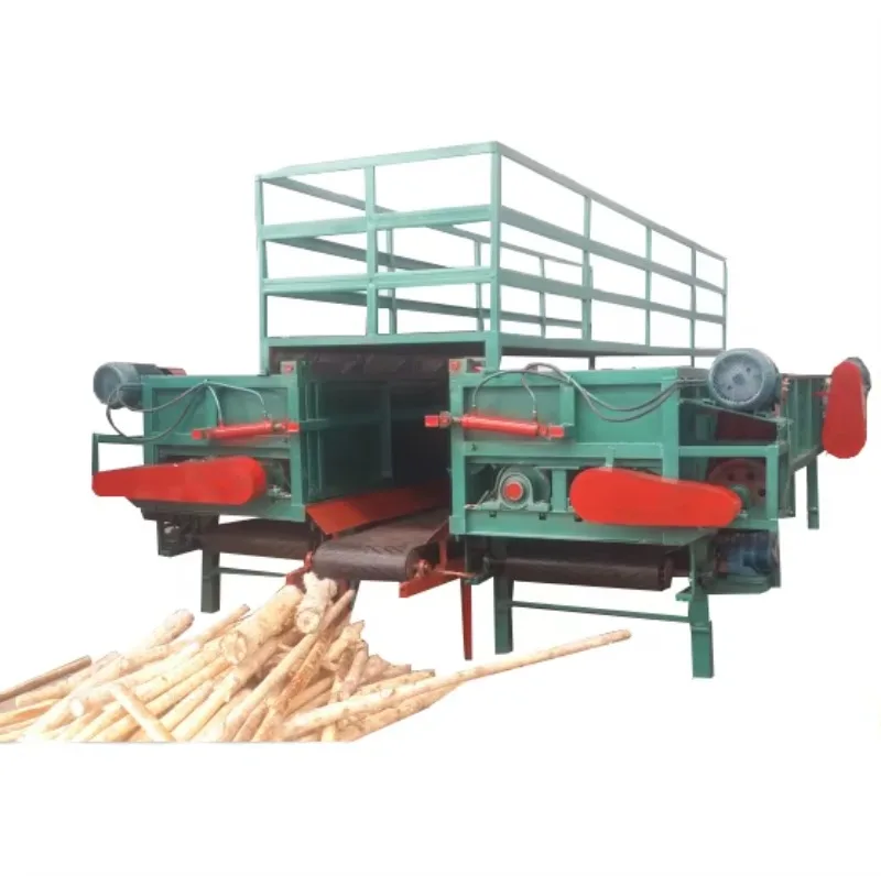 Double Rotor Slot Debarker Log Peeling Machine, Light Portable Woodworking Machine for Different Working Sites