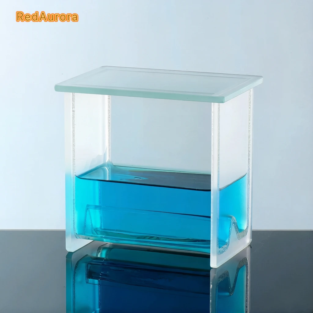TLC Developing Tank-Vertical Double Glass Tank Lab Double Tank Solvent Glass Staining Chamber Dimension(L*H) 100*100mm