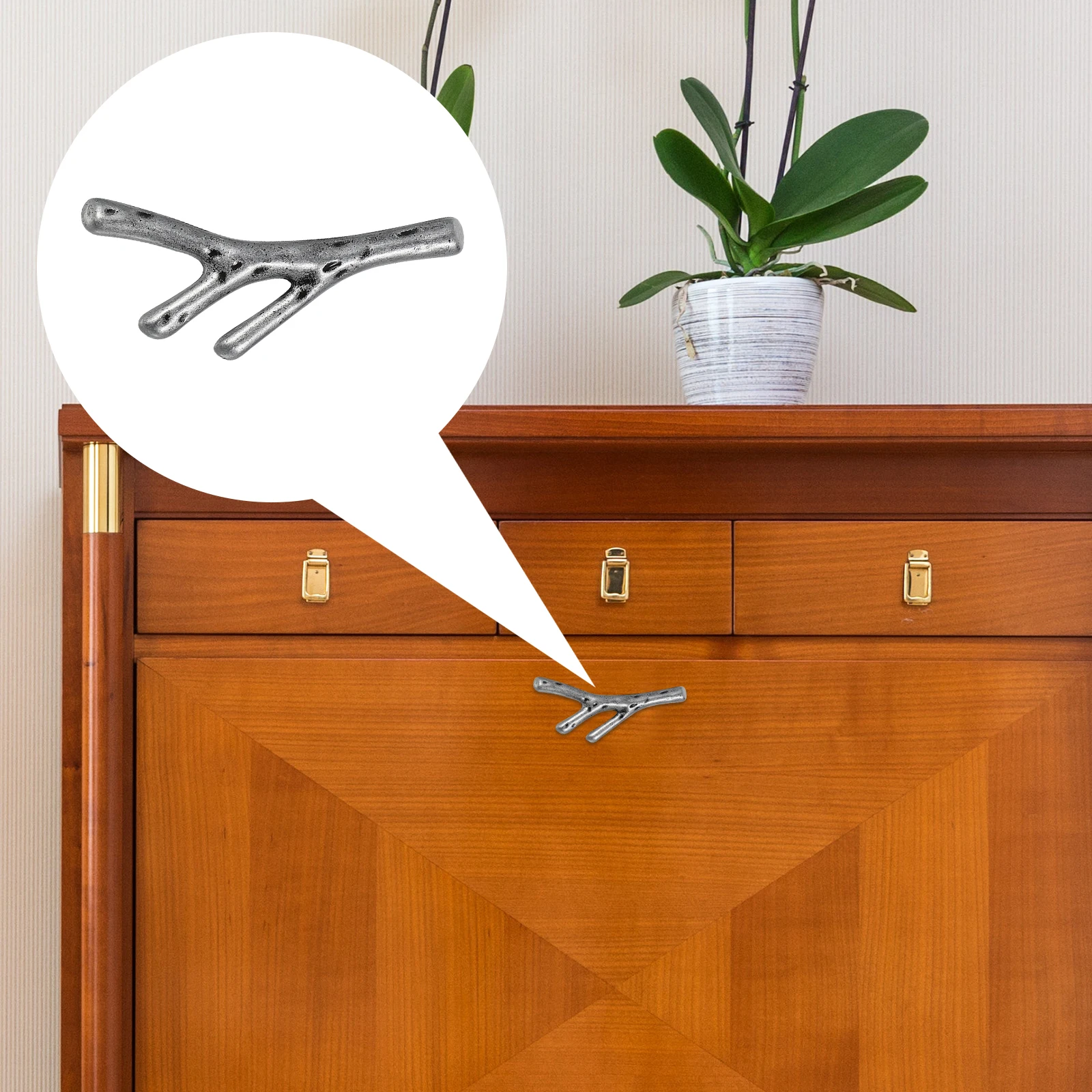 

Rustic Tree Branch Zinc Alloy Cabinet H les for Wardrobes Drawers Durable Compact Safe Reliable Hardware Furniture Accessories