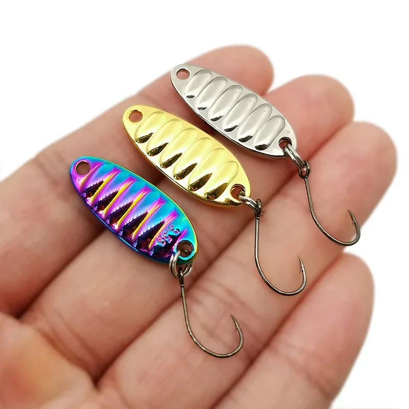 OUTKIT Metal Spoon Sequin Fishing Lures Pesca Leech Jig Wobbler Isca Artificial Crankbaits for Fly Fishing Hard Baits Trout Lure