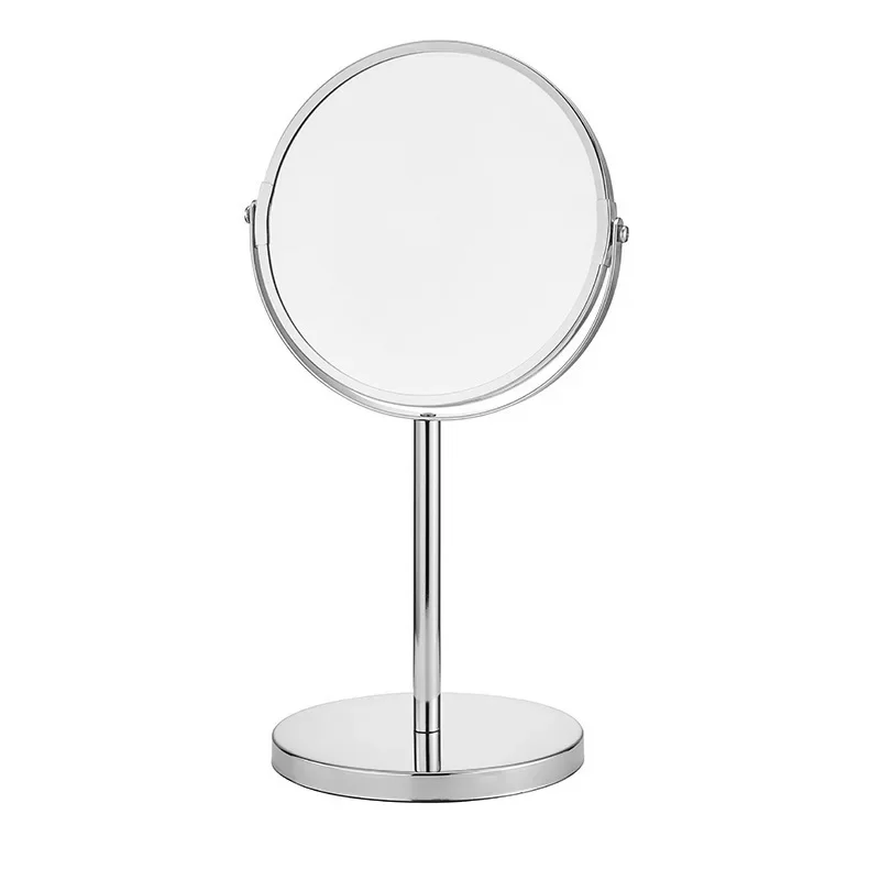 Metal Makeup Mirror, Tabletop, Double-sided Rotating Magnifying Beauty Mirror, Household Ins-style Makeup and Beauty Mirror