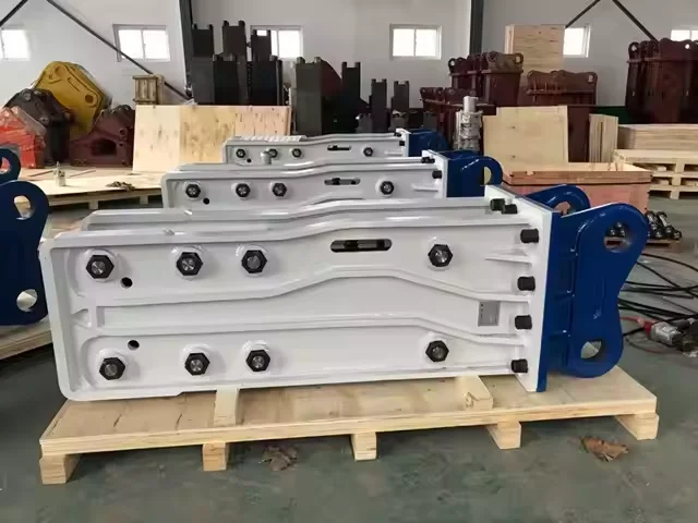 SB81 20-30 Ton Hydraulic Breaker Hammer Top Type Construction 140mm Chisel High Efficiency Tool
