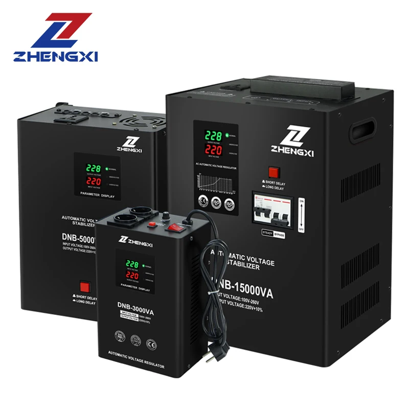 คุณภาพสูง Stable 5KVA 8KVA 10KVA แรงดันไฟฟ้า Stabilizer AC ตัวควบคุมแรงดันไฟฟ้าของประเภทรีเลย์