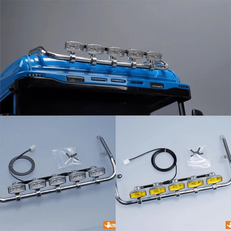 

CTD-05F ABS Roof spotlight Front spotlight for 1/14 Tamiya RC Dump Truck Trailer SCANIA 770S VOLVO BENZ MAN Car Accessories
