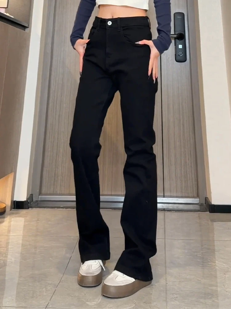 

Мужские джинсы Bla с высокой талией, прямые, эластичные, облегающие, молодежные, трендовые, весенние, полноразмерные брюки