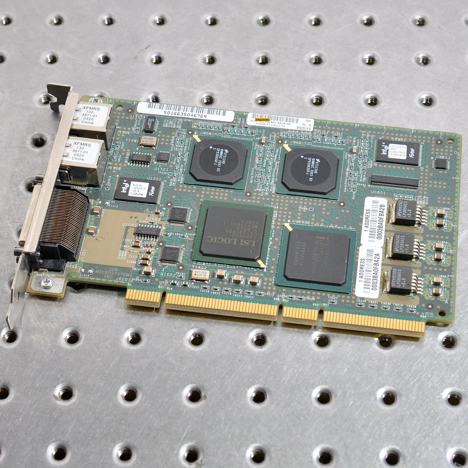 501-6635-06 REV.50 CAULPCI Gigabit Dual Port Network Card SCSI Card Used