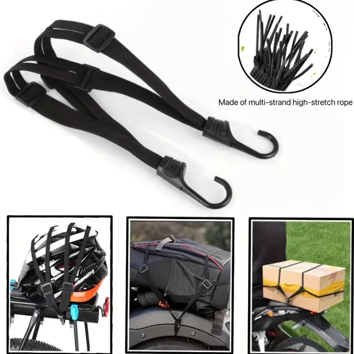 Multifunctional Helmet Luggage Elastic Rubber Band Binding Rope Motorcycle  Electric Vehicle Elastic Durable Storage Strap Rops