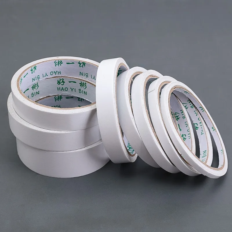 Double Sided Adhesive Tape Ultra-thin White Strong Tape Sticker for Office Craft Double Sided Tape Sticky Paper School Supplies