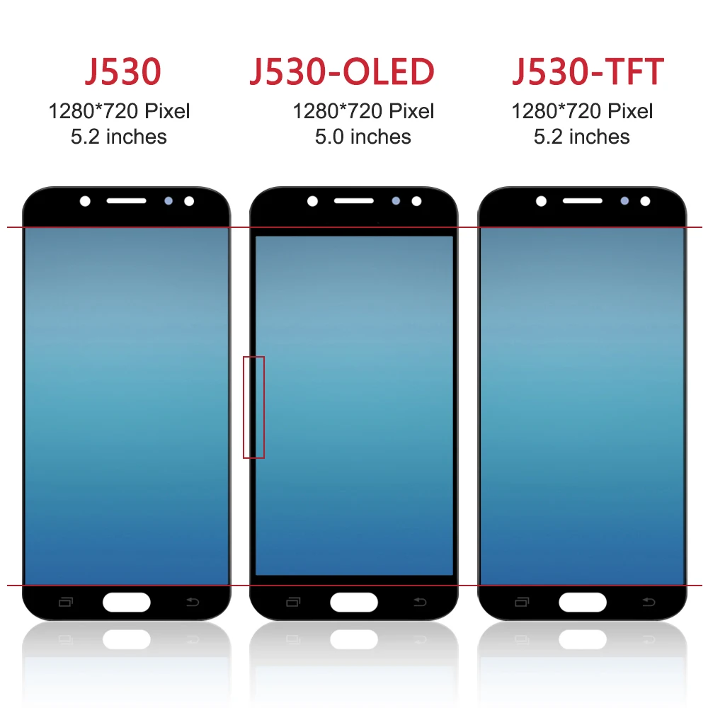 J5 2017 For Samsung 5.2\'\'For J5 Pro J530 J530F J530G J530S LCD Display Touch Screen Digitizer Assembly Replacement