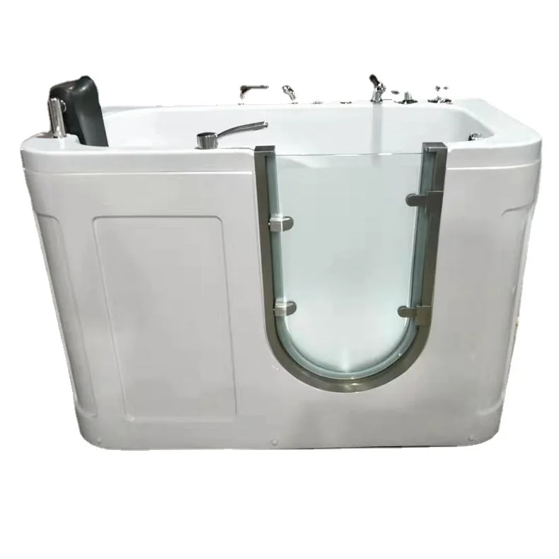 

Elderly home door type walk-in rectangular surf massage acrylic bench bath bathtub