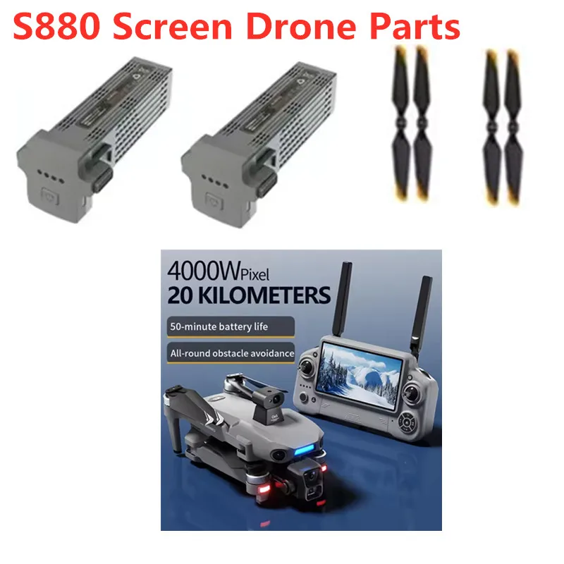 S880 RC Drone Battery 11.4V 9800MAH S880 Screen RC Drone Original Accessories S880 RC Dron battery Blades Parts S880 Dron Toys