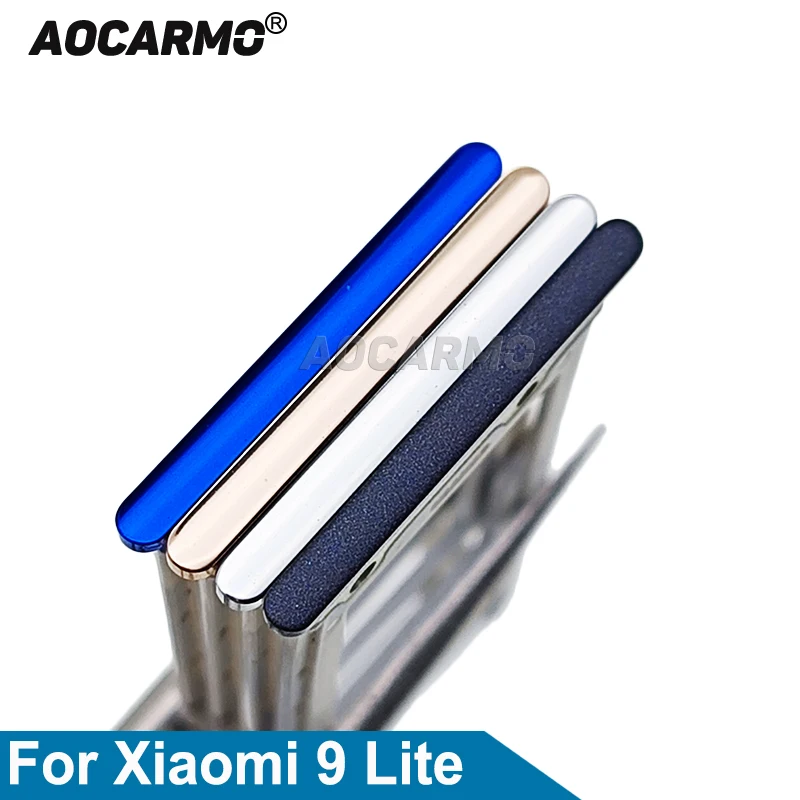 Aocarmo For Xiaomi 9Lite Mi 9 Lite Sim Card SIM Tray Slot Holder Replacement Parts Black Blue White