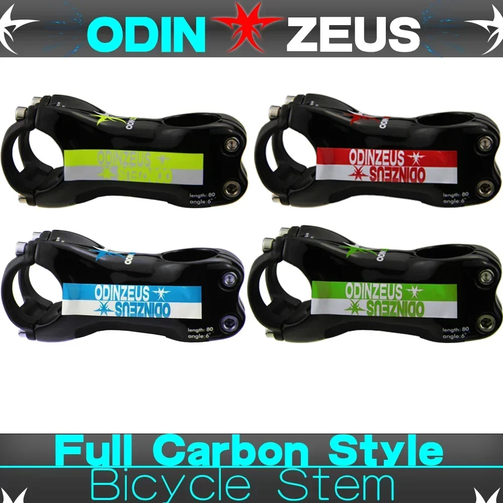 OdinZeus-Ultra Light Full Carbon Stem, Mountain Bike Stem, Road Bicycle Handlebar, MTB Parts, 6, 17 D, 31.8*70-120mm, Newest