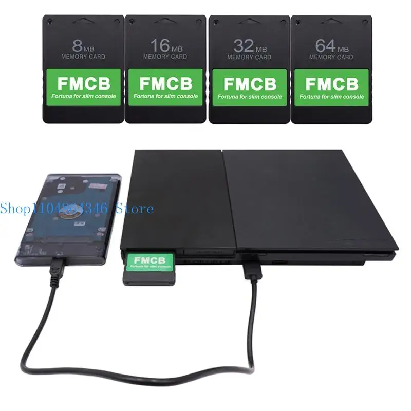 652F 8MB/16MB/32MB/64MB FMCB Module Game Memory Card with Stable Performance for Slim Game Console SPCH-7 / 9xxxxx Series
