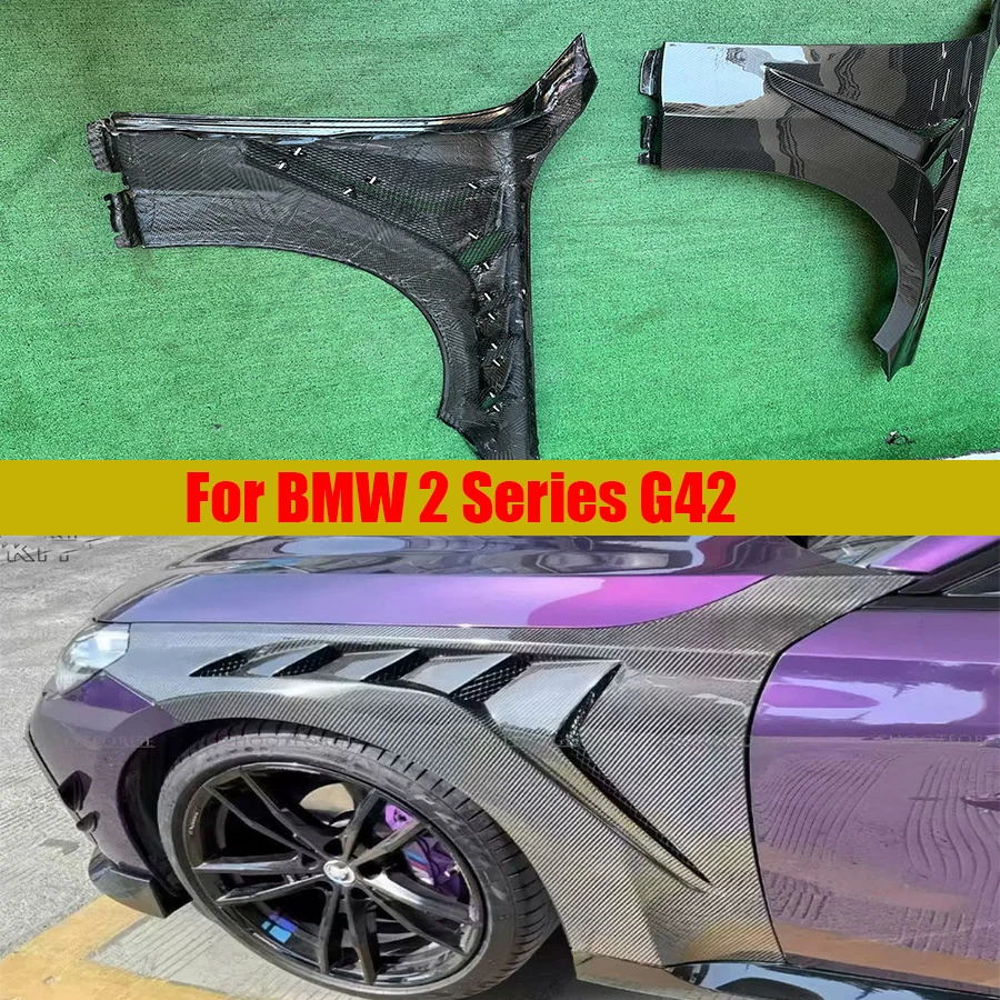 For BMW 2 series G42 M240 230 Coupe Dry Carbon Fiber  Bumper Retrofit the replacement Openings leaf plate Car Accessories