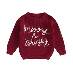 Toddler Baby Boy Girl Christmas Sweater Long Sleeve Knit Pullover Top Newborn Fall Winter Clothes